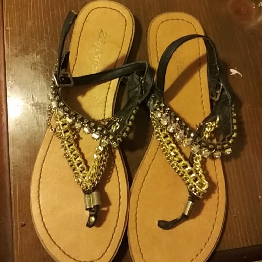 Worn once Brown diamond sandals